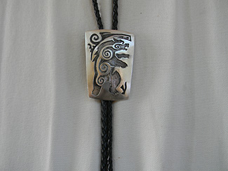 Handmade Silver Bolo Tie (Hopi)